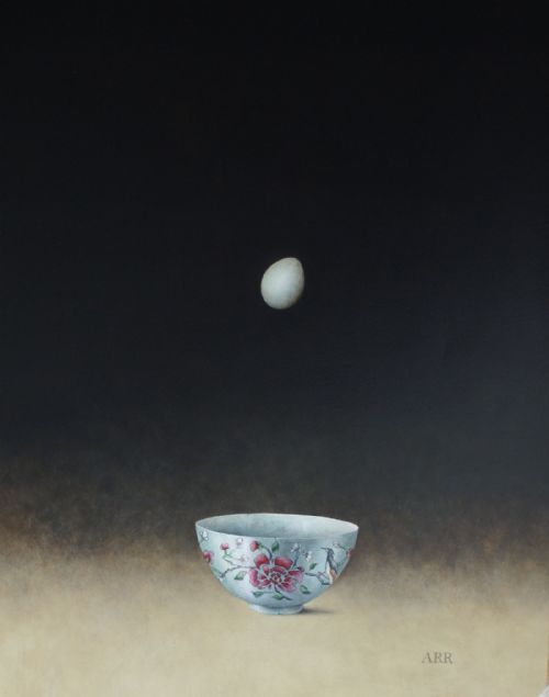 Alison Rankin - Rose Bowl with Falling Egg