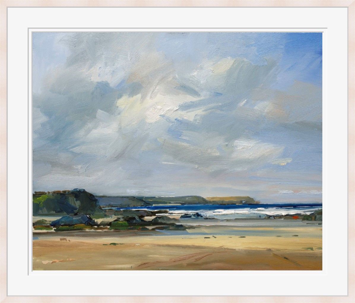 Trevone Beach on a Bright Morning in Autumn by David Atkins