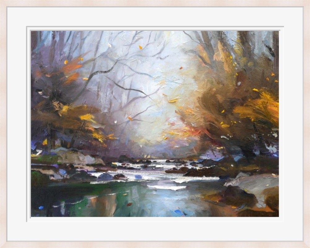 A Golden Autumn Day on the River Plym by David Atkins