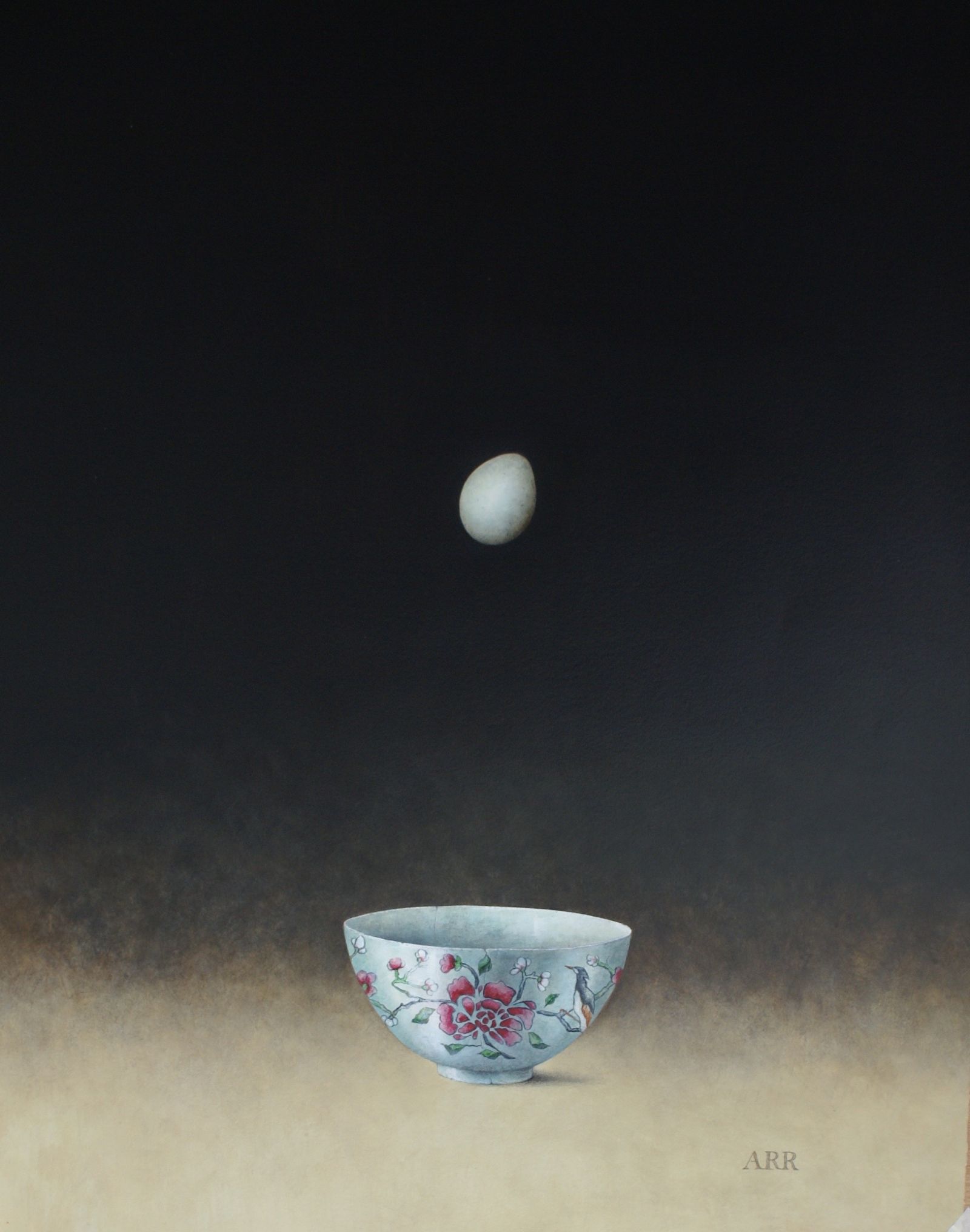 Rose Bowl with Falling Egg by Alison Rankin