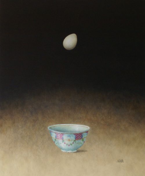 Alison Rankin - Turquoise Bowl with Falling Egg