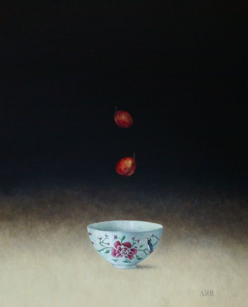 Alison Rankin - Rose Bowl and Two Falling Plums