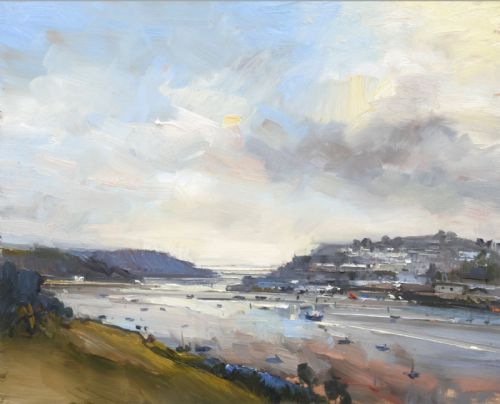 David Atkins - View to the Sea in Autumn, Salcombe