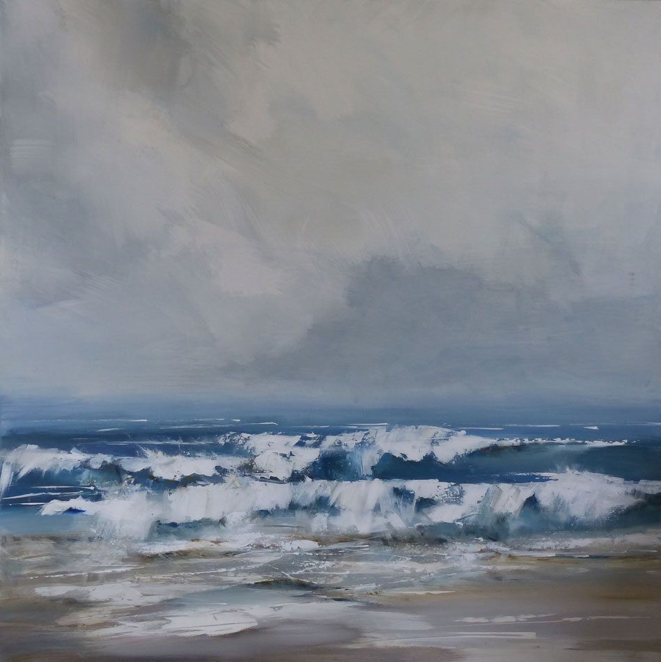 Wild Day at Porthmeor (St. Ives) by Jenny Hirst