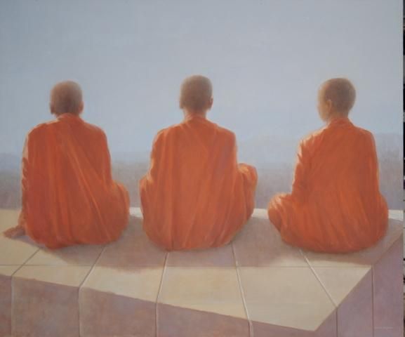 Three Monks by Lincoln Seligman