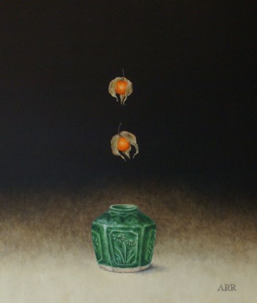 Alison Rankin - Falling Physalis with Green Ginger Jar