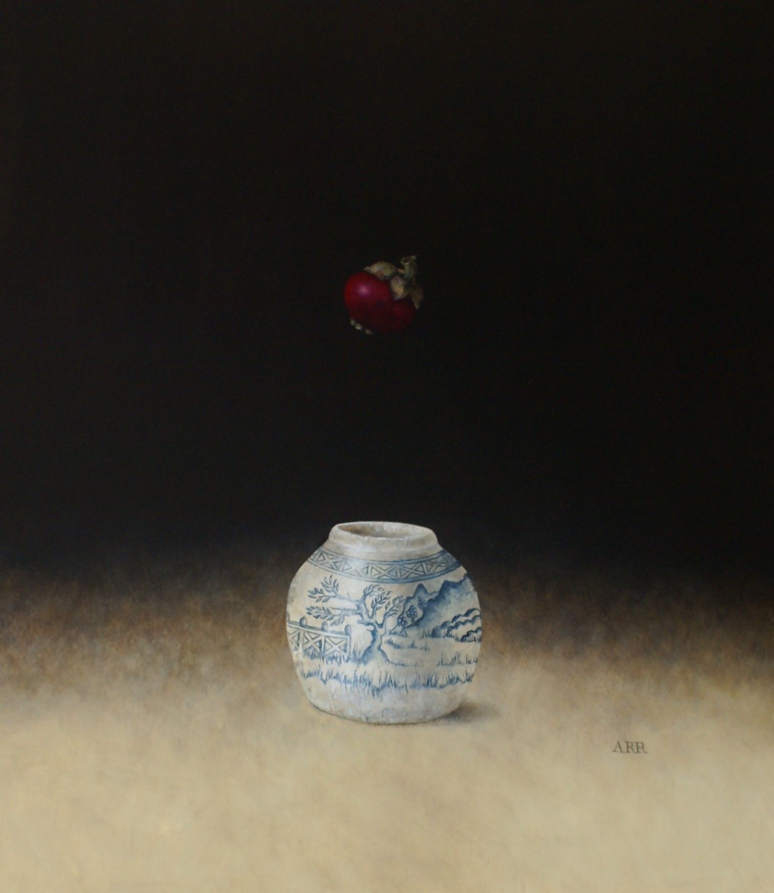  Chinese Jar with Falling Mangosteen by Alison Rankin