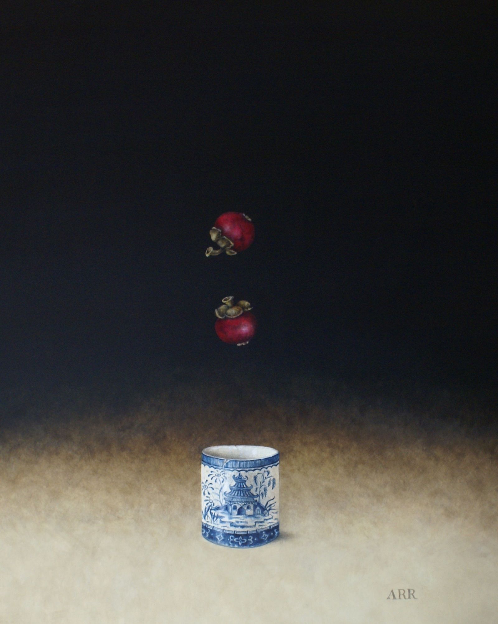 Cracked Jar with Falling Mangosteens by Alison Rankin