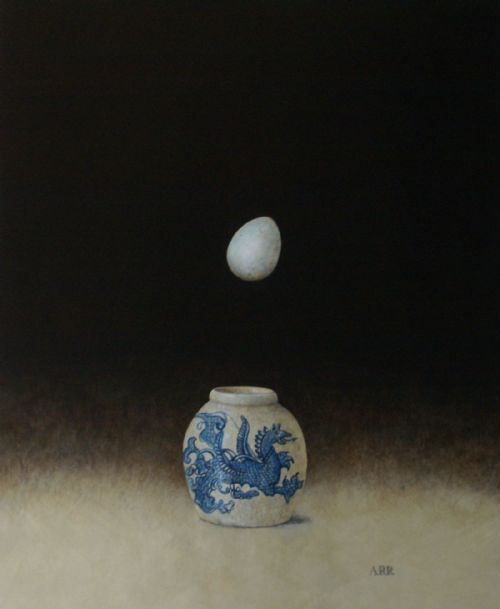 Alison Rankin - Dragon Jar with Falling Egg