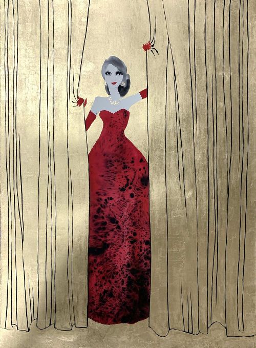 Bridget Davies - Red Dress, The Entrance