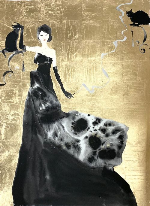Bridget Davies - The Smoking Lady and Her Lucky Cat