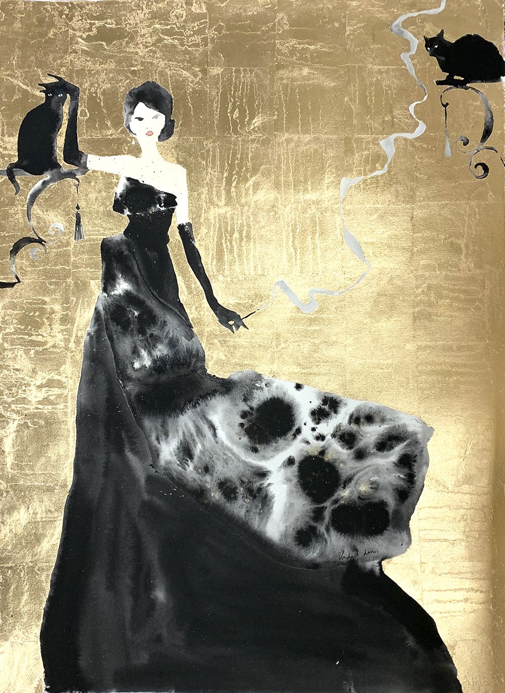The Smoking Lady and Her Lucky Cat by Bridget Davies