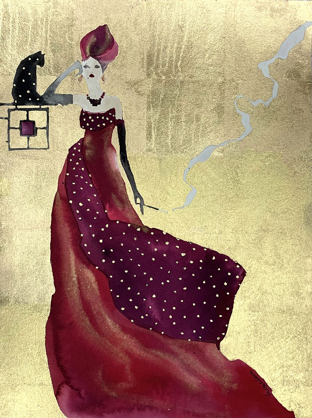 The Smoking Lady and Her Spotty Cat by Bridget Davies