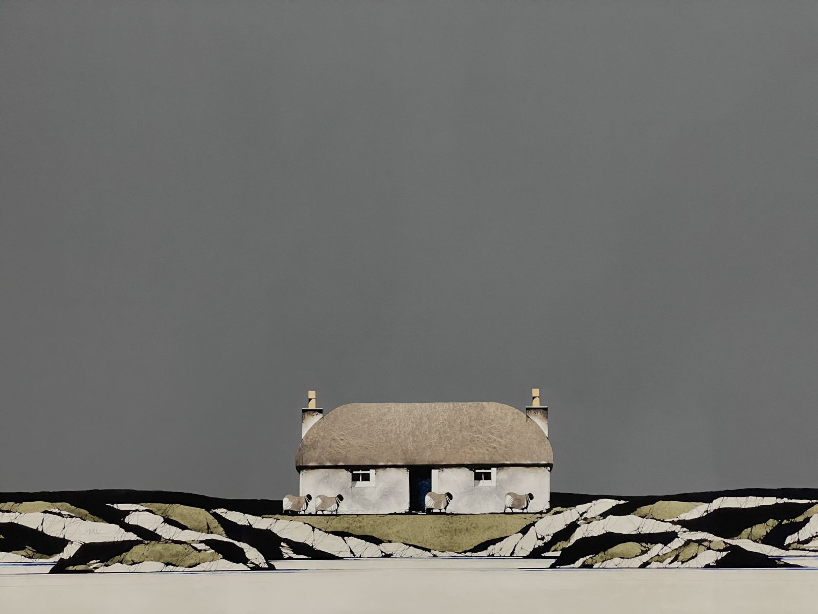 South Uist Thatched Cottage by Ron Lawson