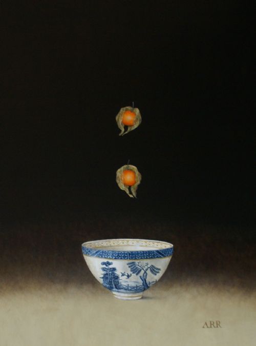 Alison Rankin - Willow Pattern Bowl with Falling Physalis